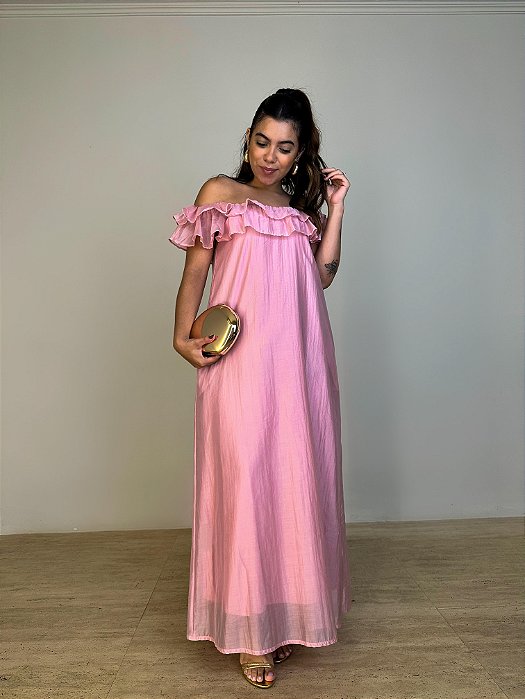 Vestido Longo Helena Rosa