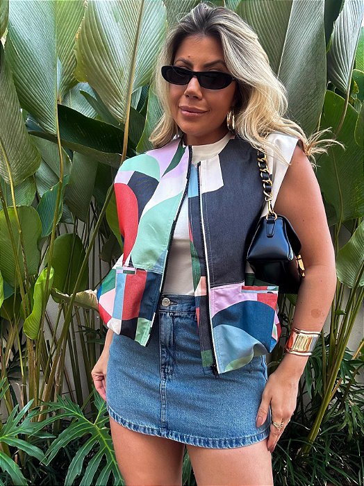 Colete Estampado Recanto Dos Coqueiros Farm