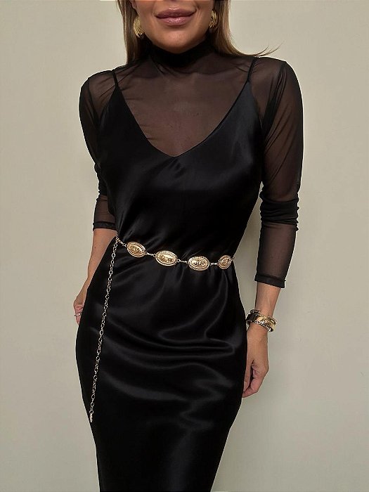 Cinto Medalhas Ovais Dourado