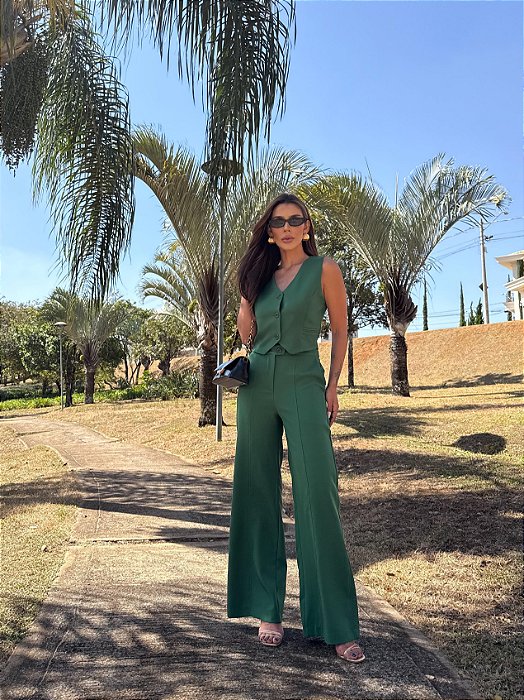 Conjunto Alfaiataria Isabela Verde Folha