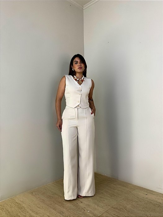 Conjunto Alfaiataria Isabela Bege Areia