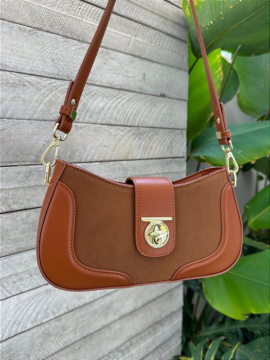 Bolsa Couro (Courino) Caramelo