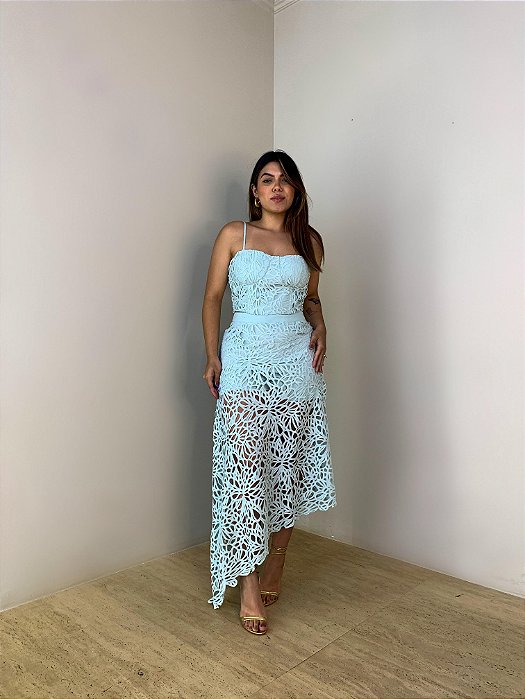 Conjunto Renda Jane Verde Água