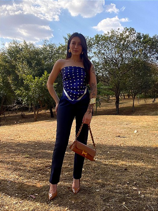 Calça Alfaiataria Chloe Azul Marinho