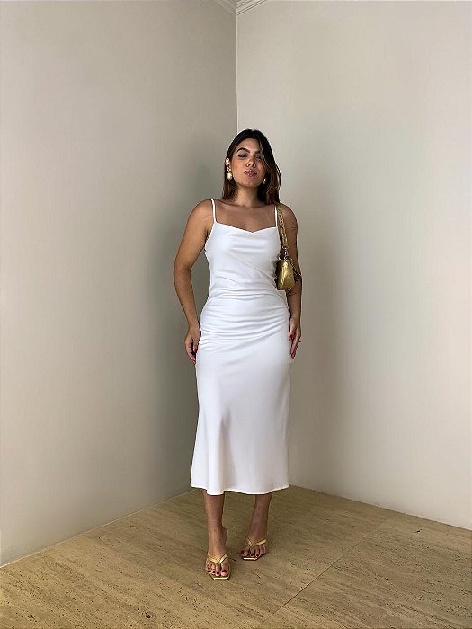 Slip Dress Midi Jane Branco