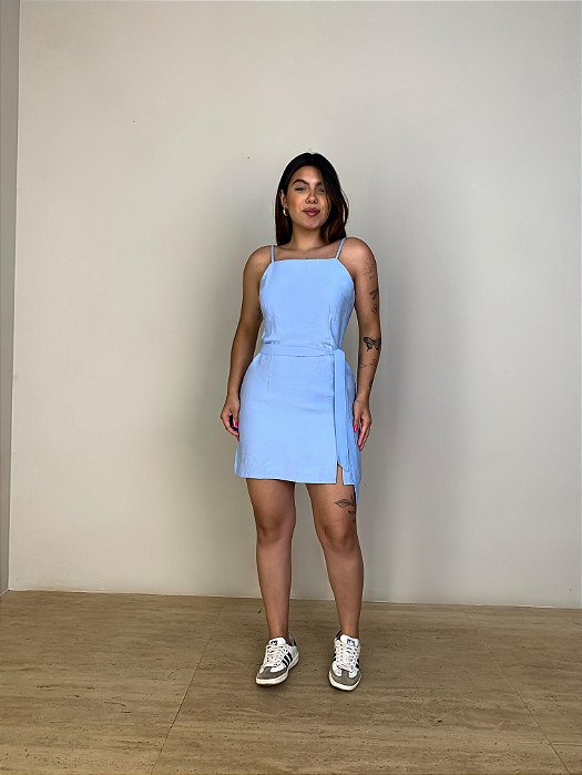 Vestido Curto Alcinha Karina Azul Claro