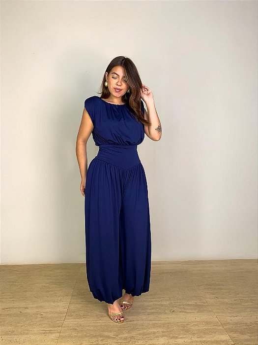 Macacão Karina Azul Marinho