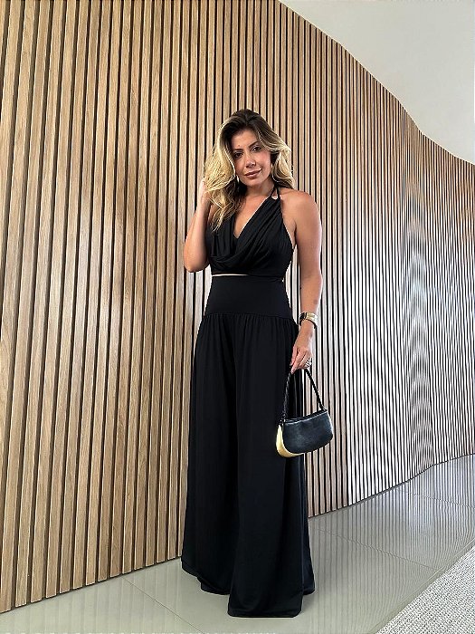 Conjunto Pantalona Marcela Preto