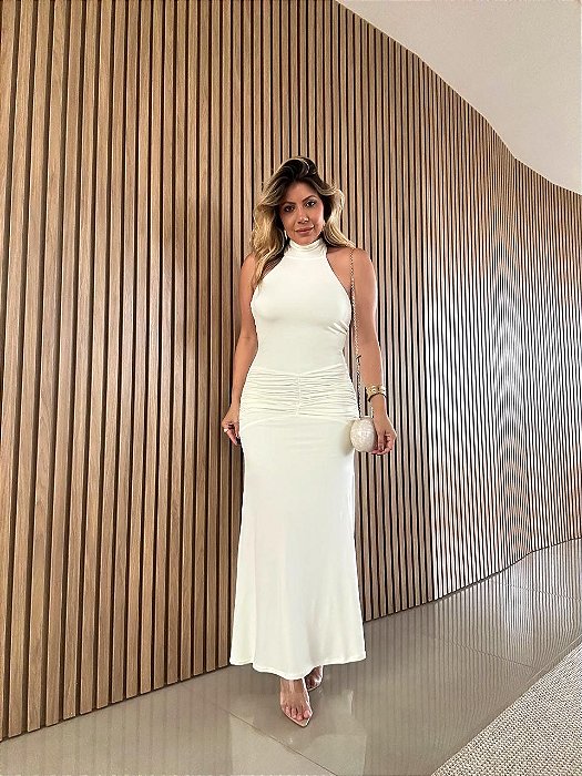 Vestido Midi Cava Entrada Branco