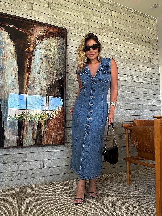 Vestido Jeans Midi Dora