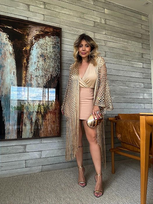 Short Saia Alfaiataria Noronha Bege