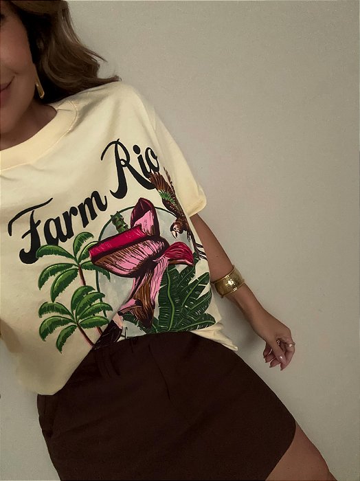 T-Shirt Fit Mangara Farm Rio Bege