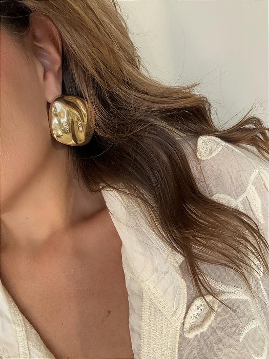 Brinco Orgânico Dourado