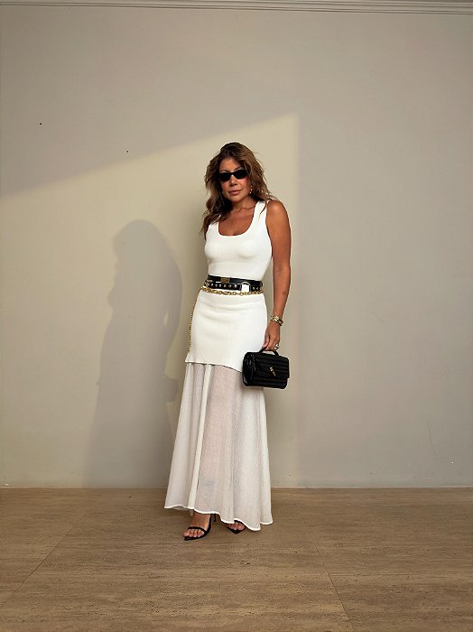 Vestido Longo Modal Mariane Branco