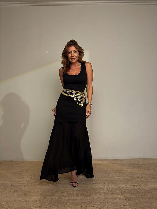Vestido Longo Modal Mariane Preto