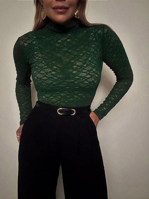 Blusa Renda Leonor Verde