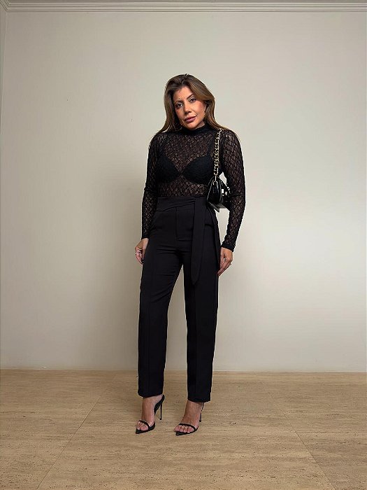 Calça Alfaiataria Leonor Preta