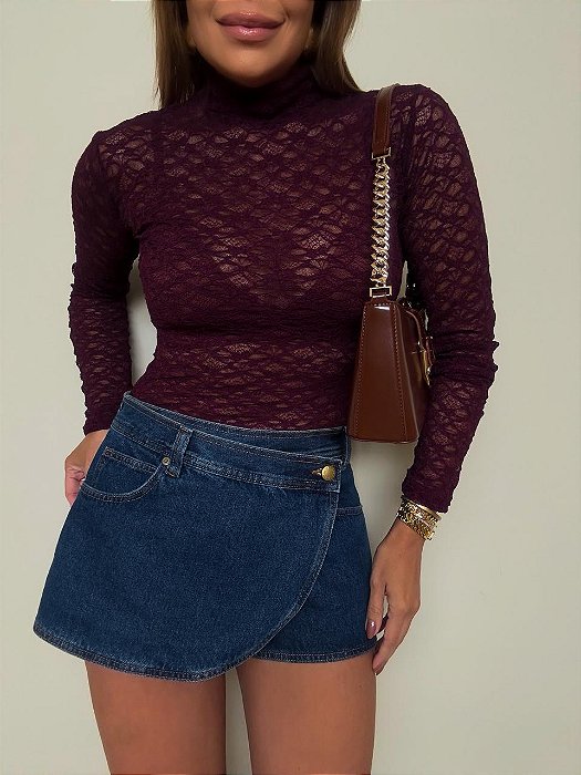 Short Saia Jeans Curva Farm