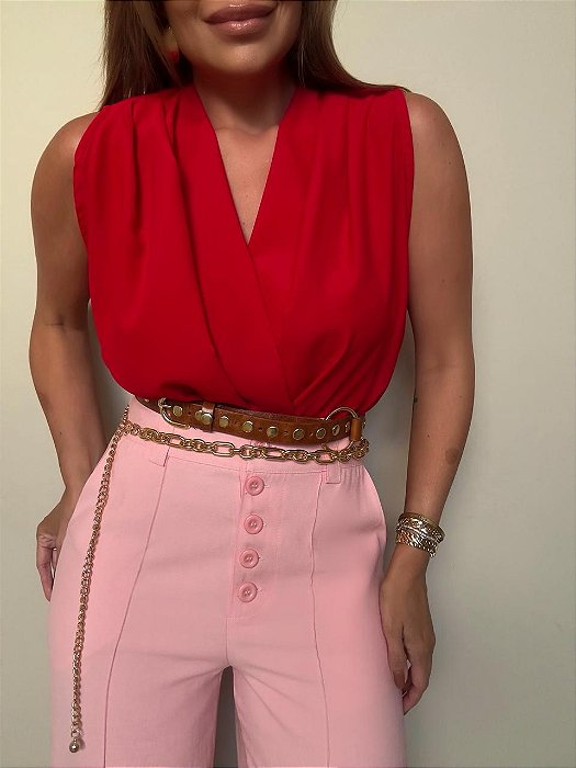 Body Transpassado Leonie Vermelho