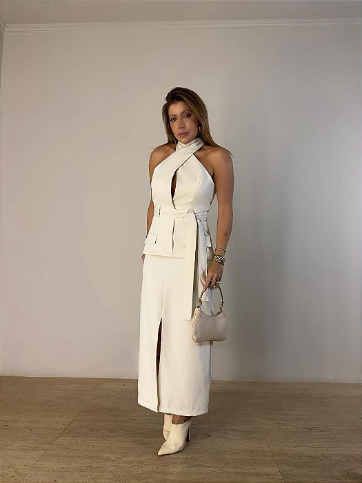 Conjunto Alfaiataria Grazia Bege