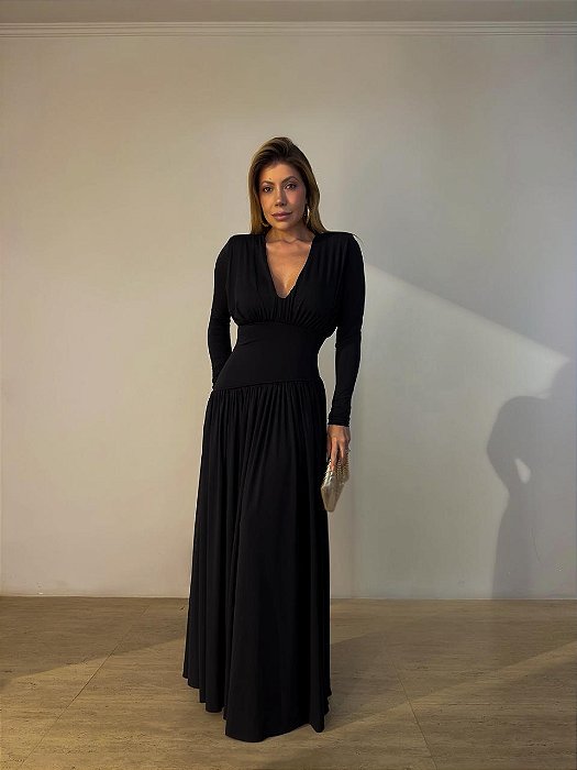 Vestido Longo Donatella Preto