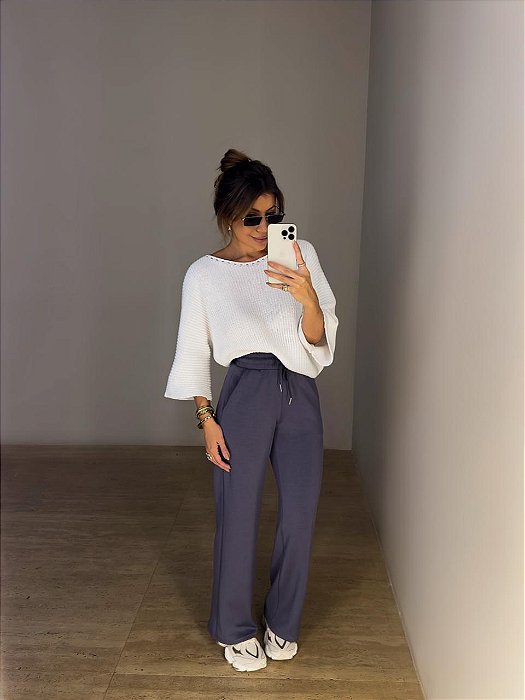 Calça Moletinho Dora Cinza