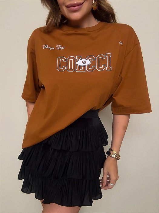Camiseta Colcci Caramelo