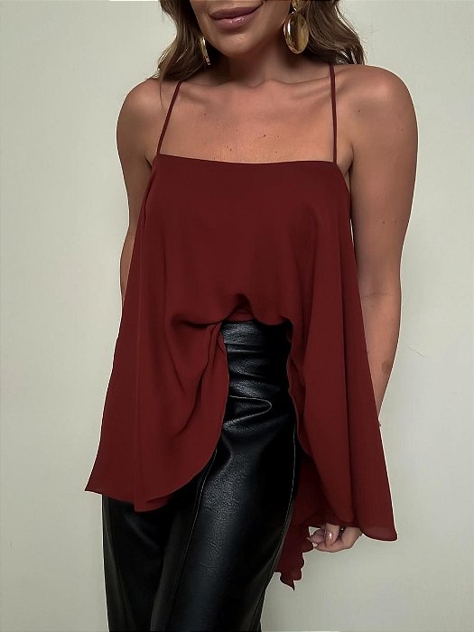 Blusa Alcinha Lorenza Marrom