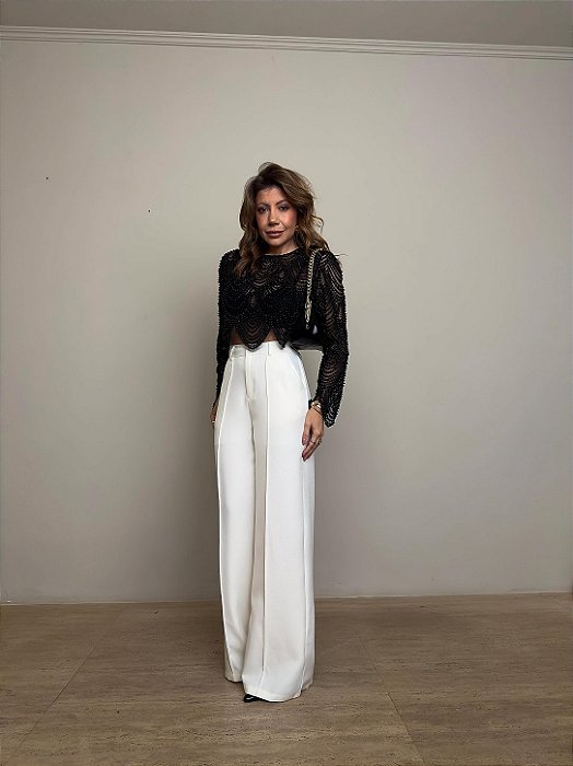Calça Alfaiataria Beatrice Off White