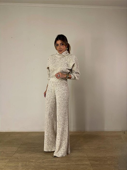 Conjunto Tricot Solenna Bege