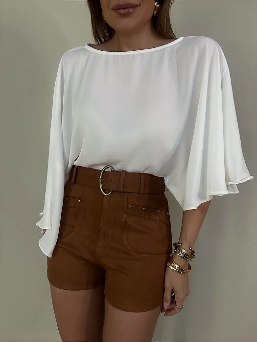Short Camurça Donatella Caramelo