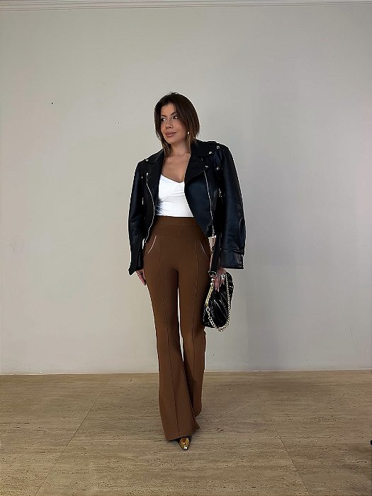 Calça Flare Ravello Caramelo