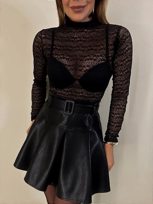 Body Renda Positano Preto