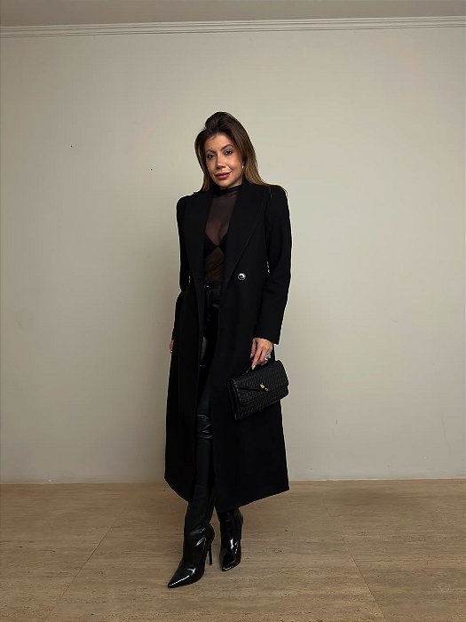 Maxi Casaco Venettia Preto