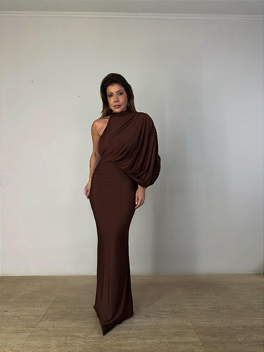 Vestido Longo Bellizzi Marrom