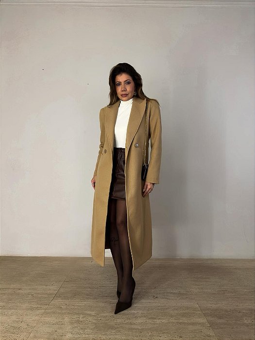 Maxi Casaco Venettia Camel
