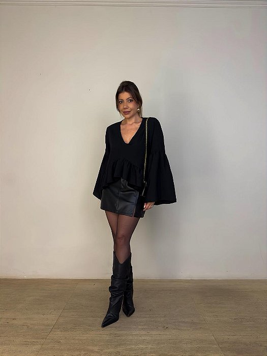 Bata Babados Positano Preta