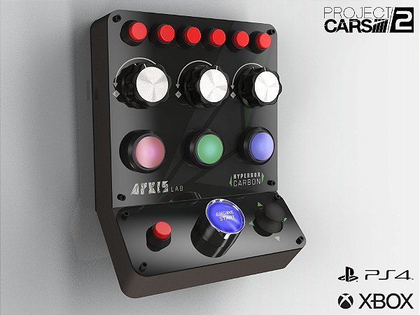 HYPERBOX Carbon Project Cars 2 consoles com suporte