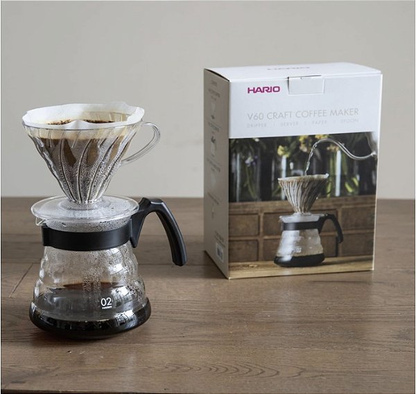 Conjunto kit V60 para passar café - HARIO