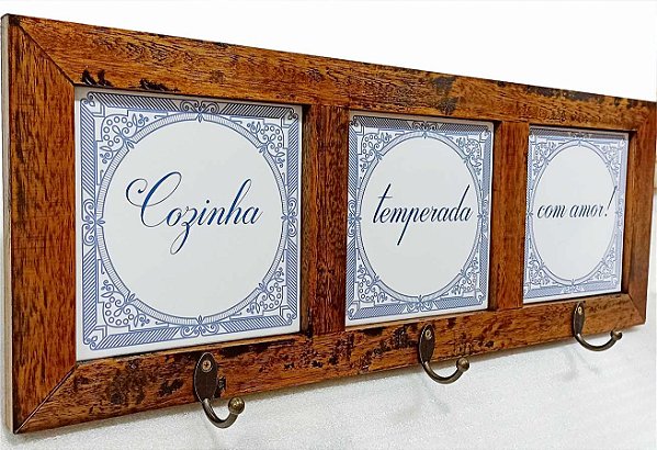 Quadro cabideiro triplo - Cozinha