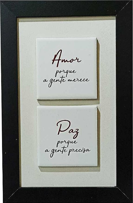 Quadro de azulejo Decor - Amor e paz