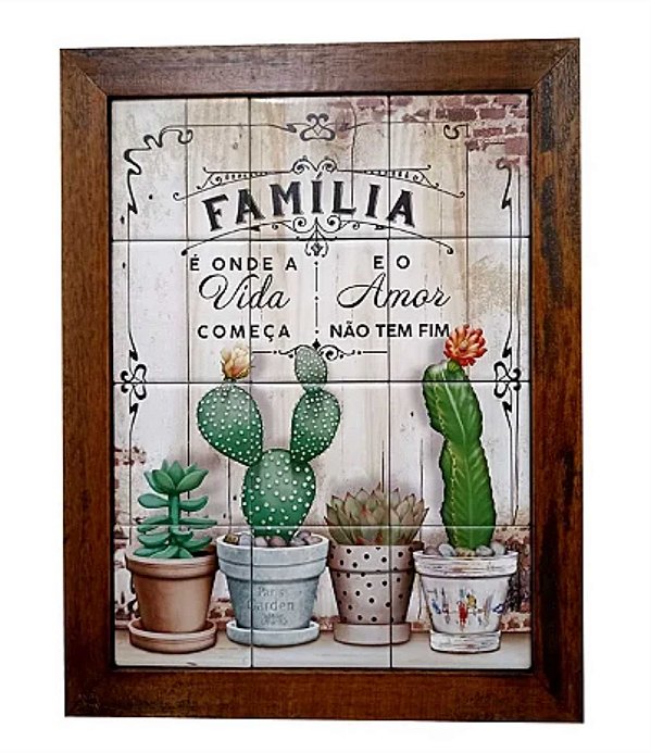 Quadro de azulejo - Família