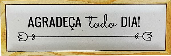Quadrinho Pinus Azulejo - Agradeça
