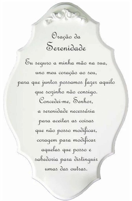 Placa - Oração da Serenidade