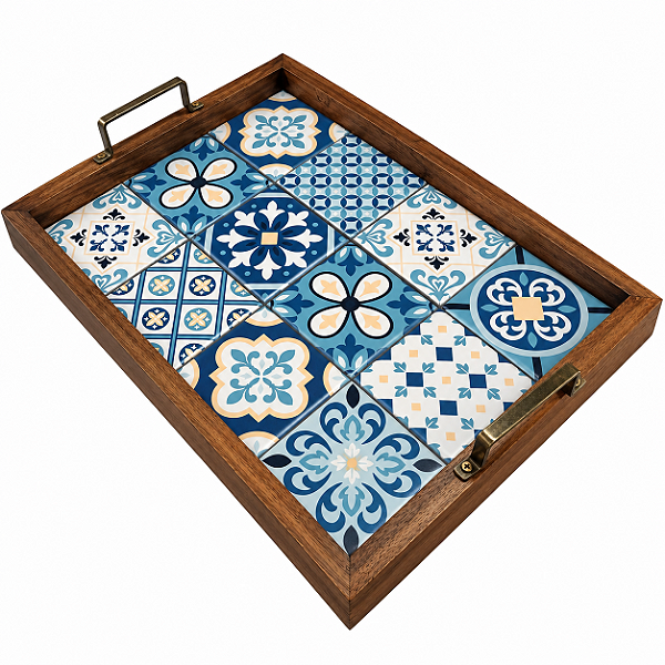 Bandeja de Azulejo - Azulejos Azuis