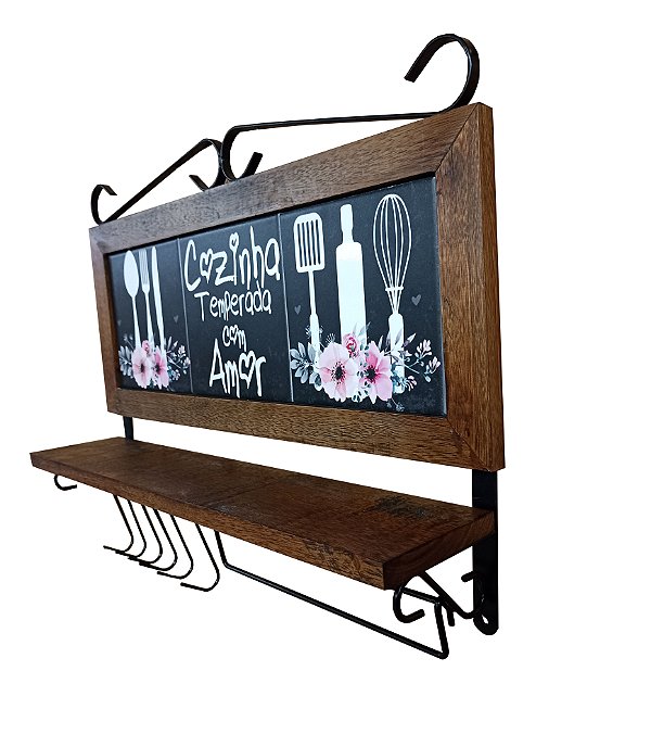 Prateleira Gourmet - Cozinha preta
