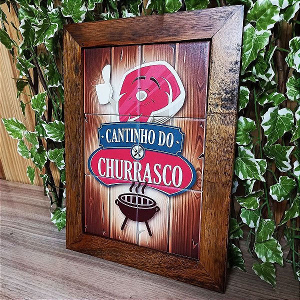 Quadro de azulejo - Cantinho do churrasco