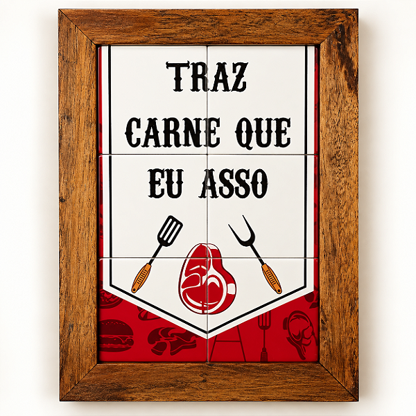 Quadro de azulejo - Carne