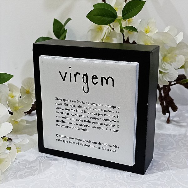 Cubo Preto e Branco Signo Virgem