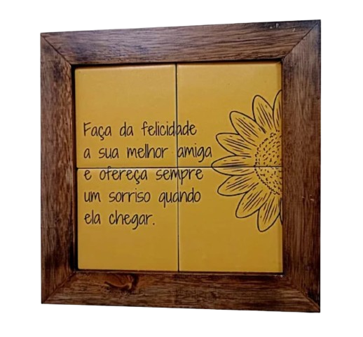 Quadro de azulejo - Felicidade